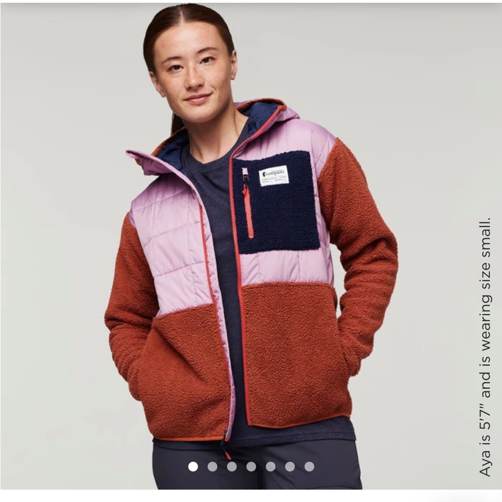 ISO Cotopaxi trico jacket in thistle and spice